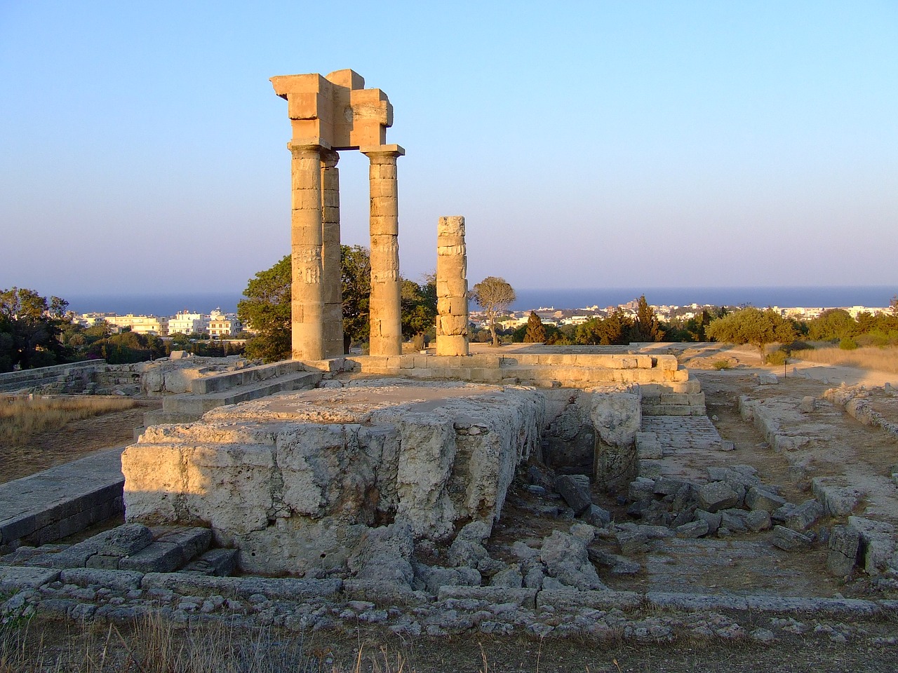 rhodes antiquity the ruins of the free photo