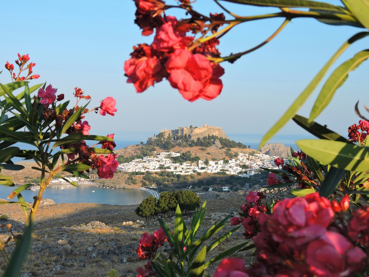 rhodes lindos car free photo