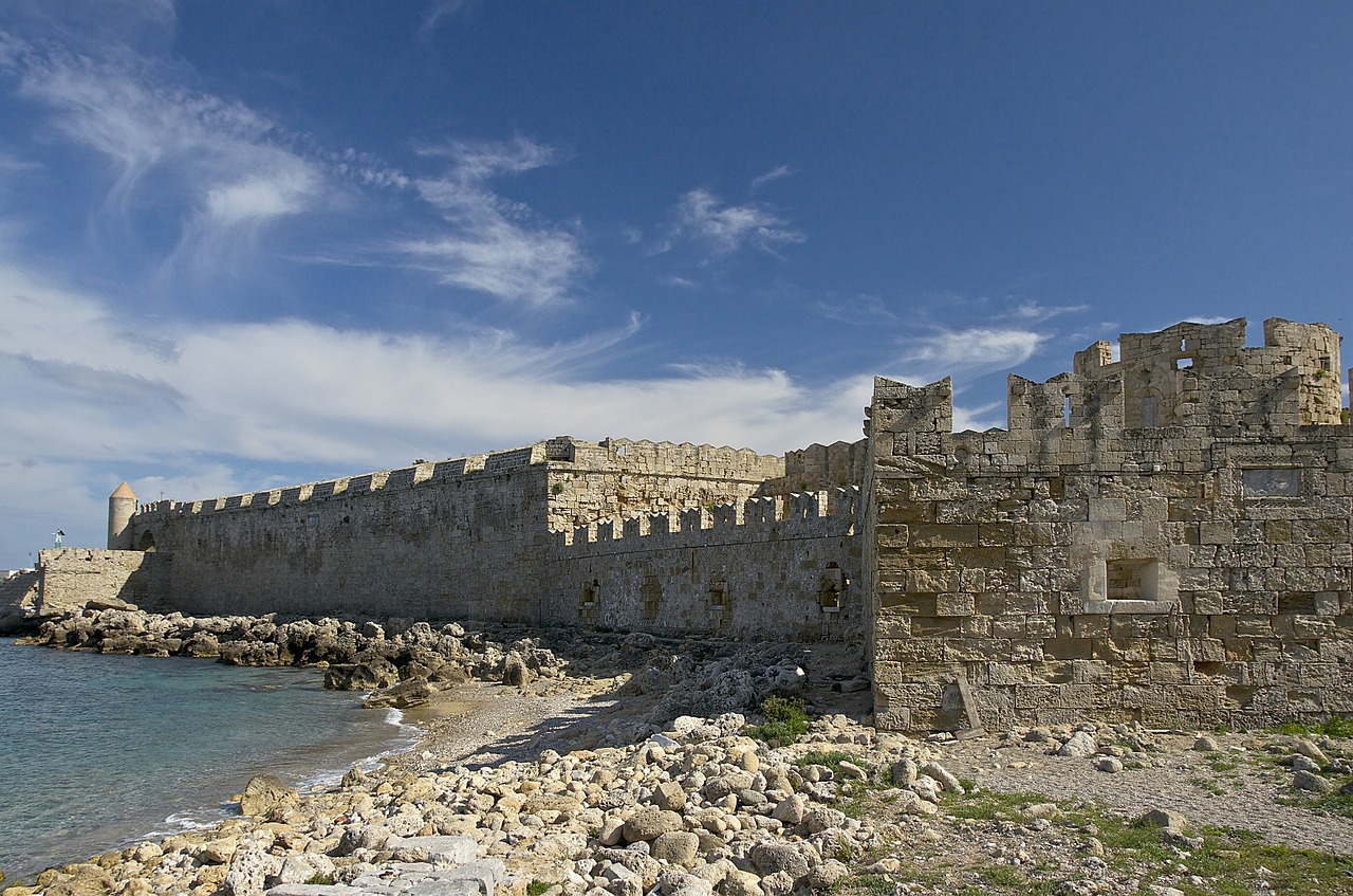 rhodes greece fortress free photo