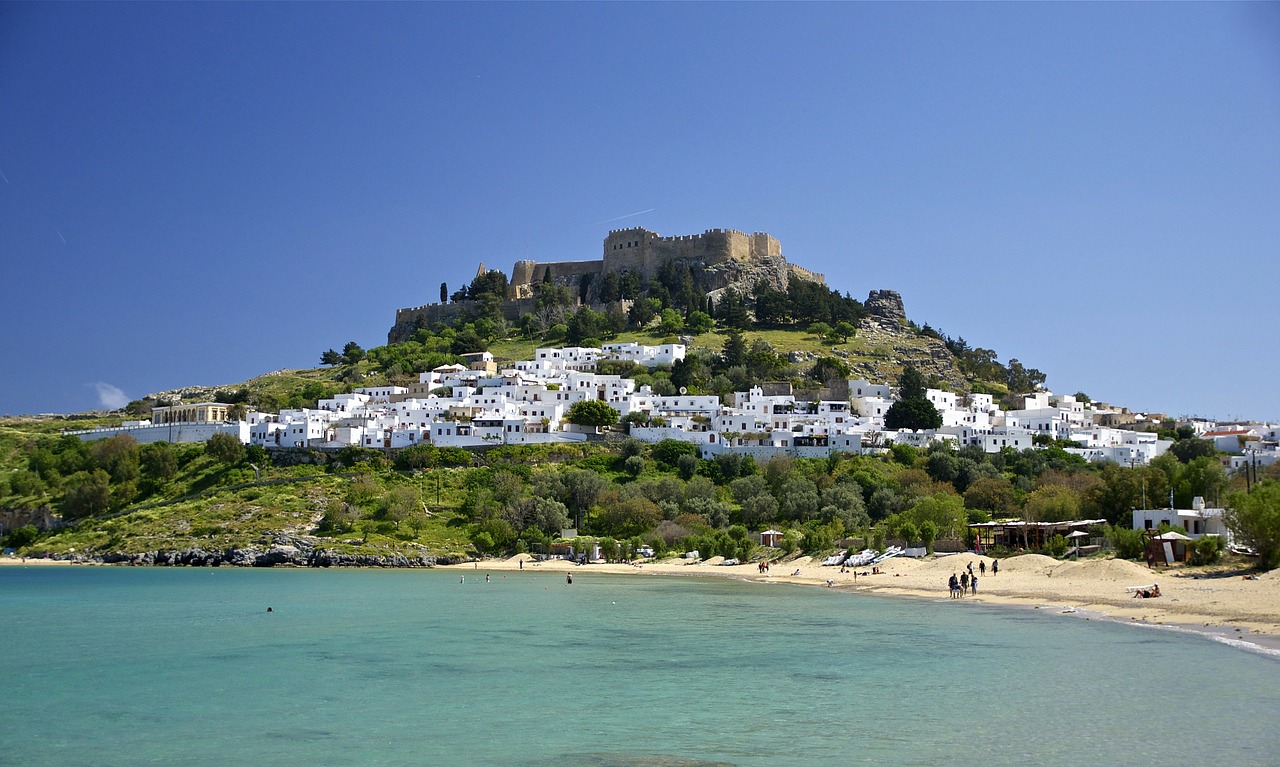 rhodes greece castle free photo