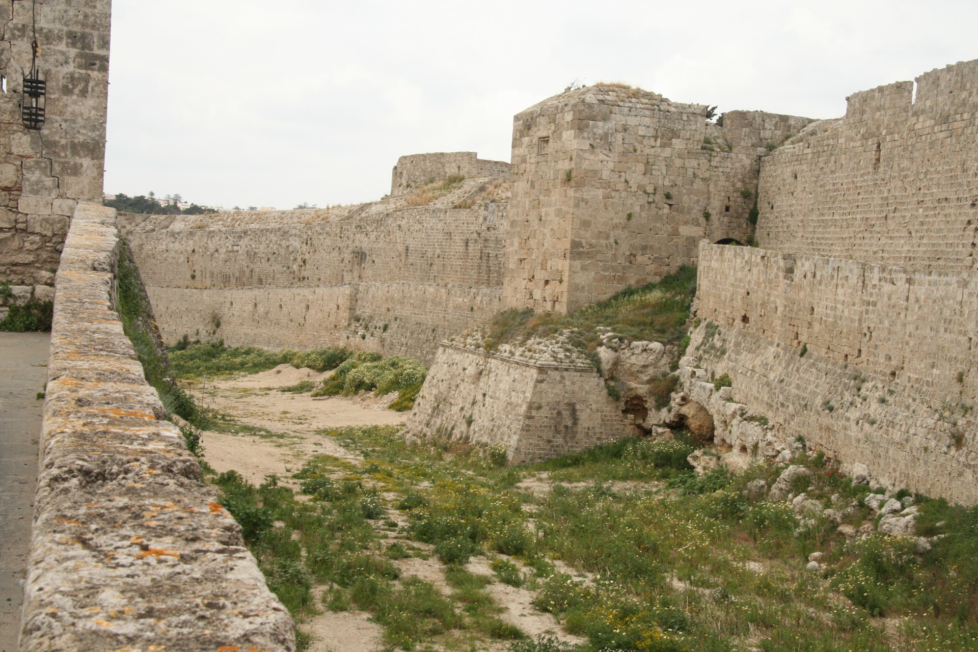 rhodes moat walls free photo