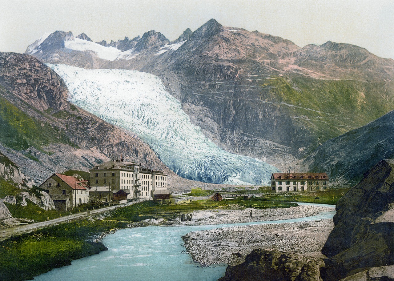 rhone glacier glacier 19 century free photo