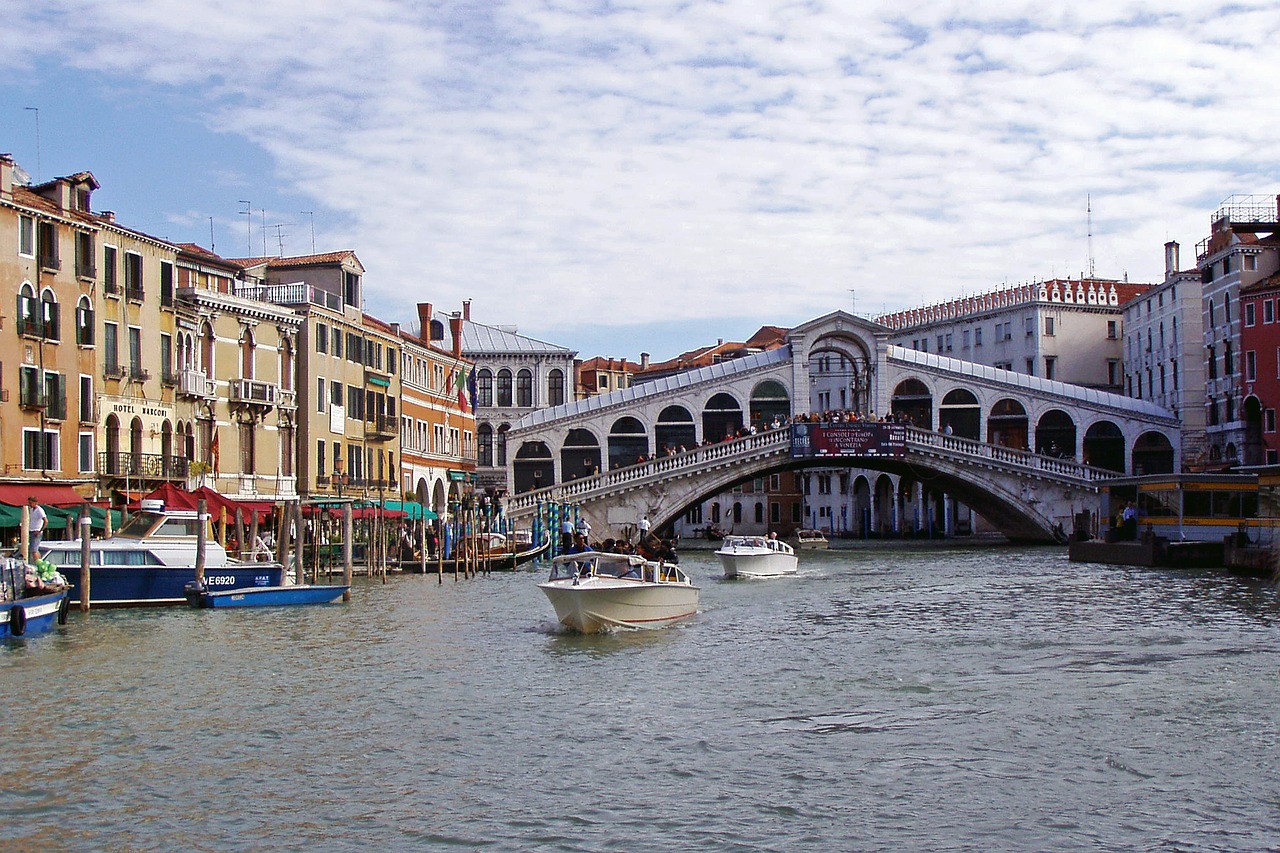 rialto bridge canal venice free photo