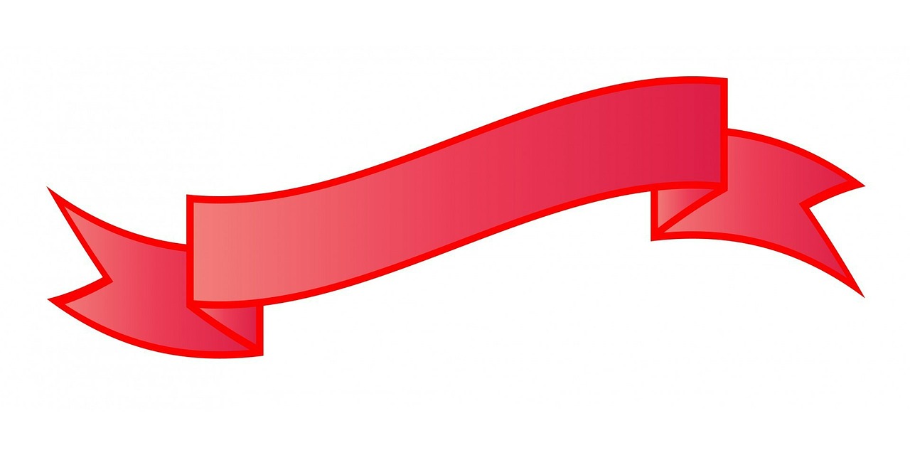 ribbon banner red free photo
