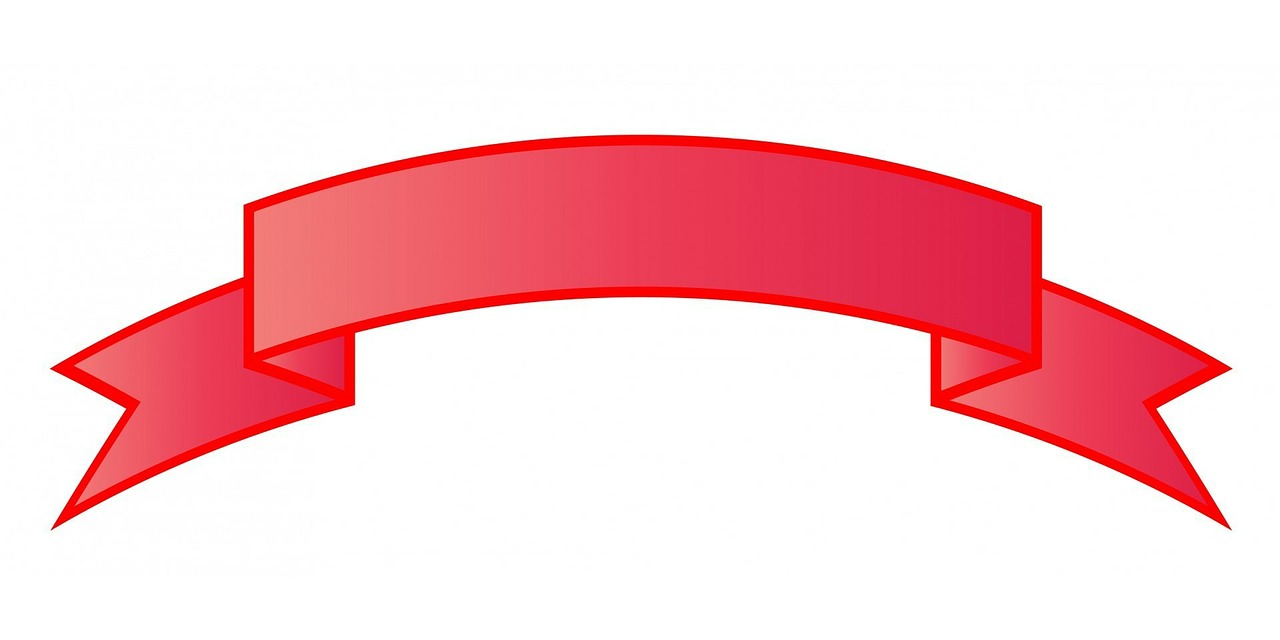 ribbon banner red free photo