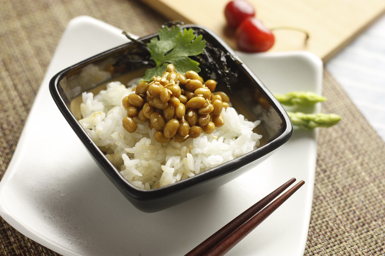 rice natto food free photo