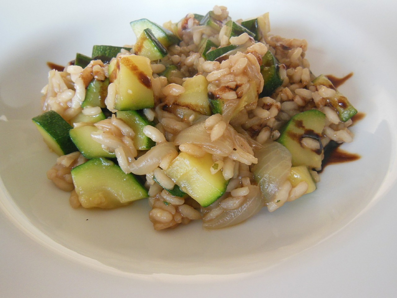 rice zucchini vegetables free photo