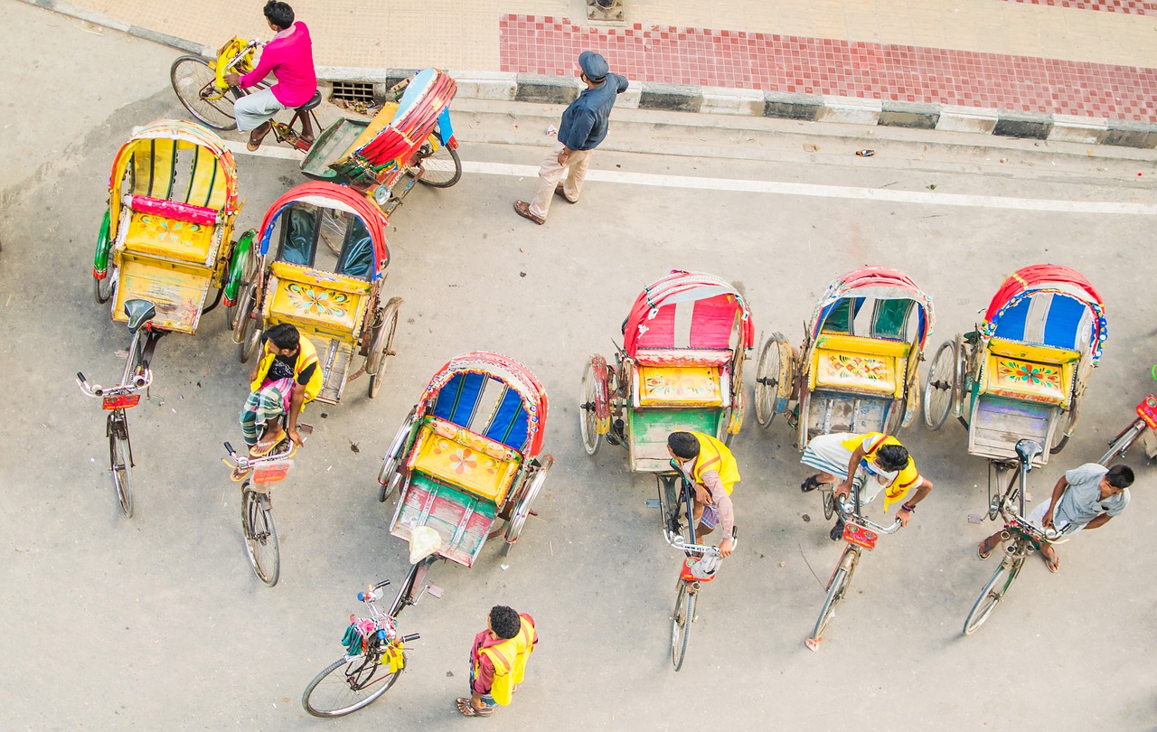 rickshaw  street  color free photo
