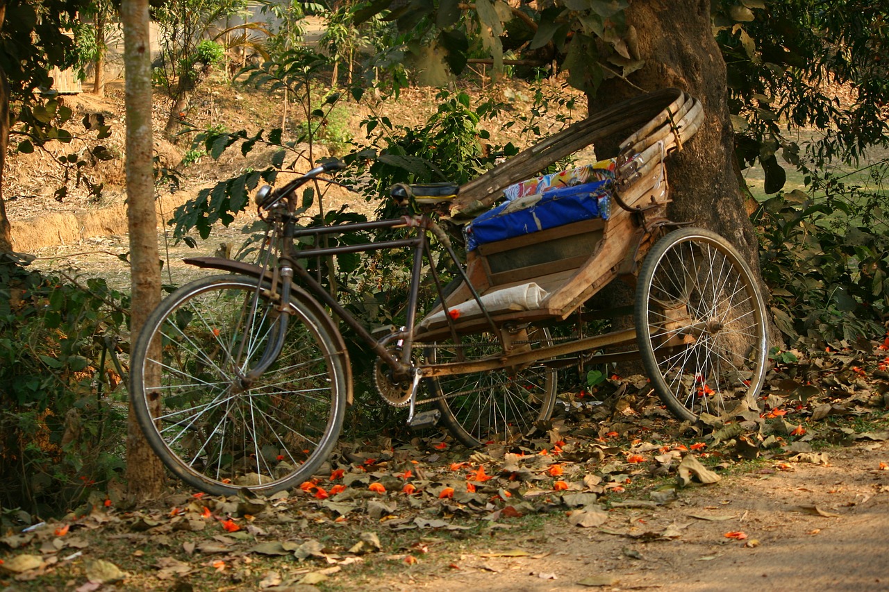rickshaw rest bangladesh free photo