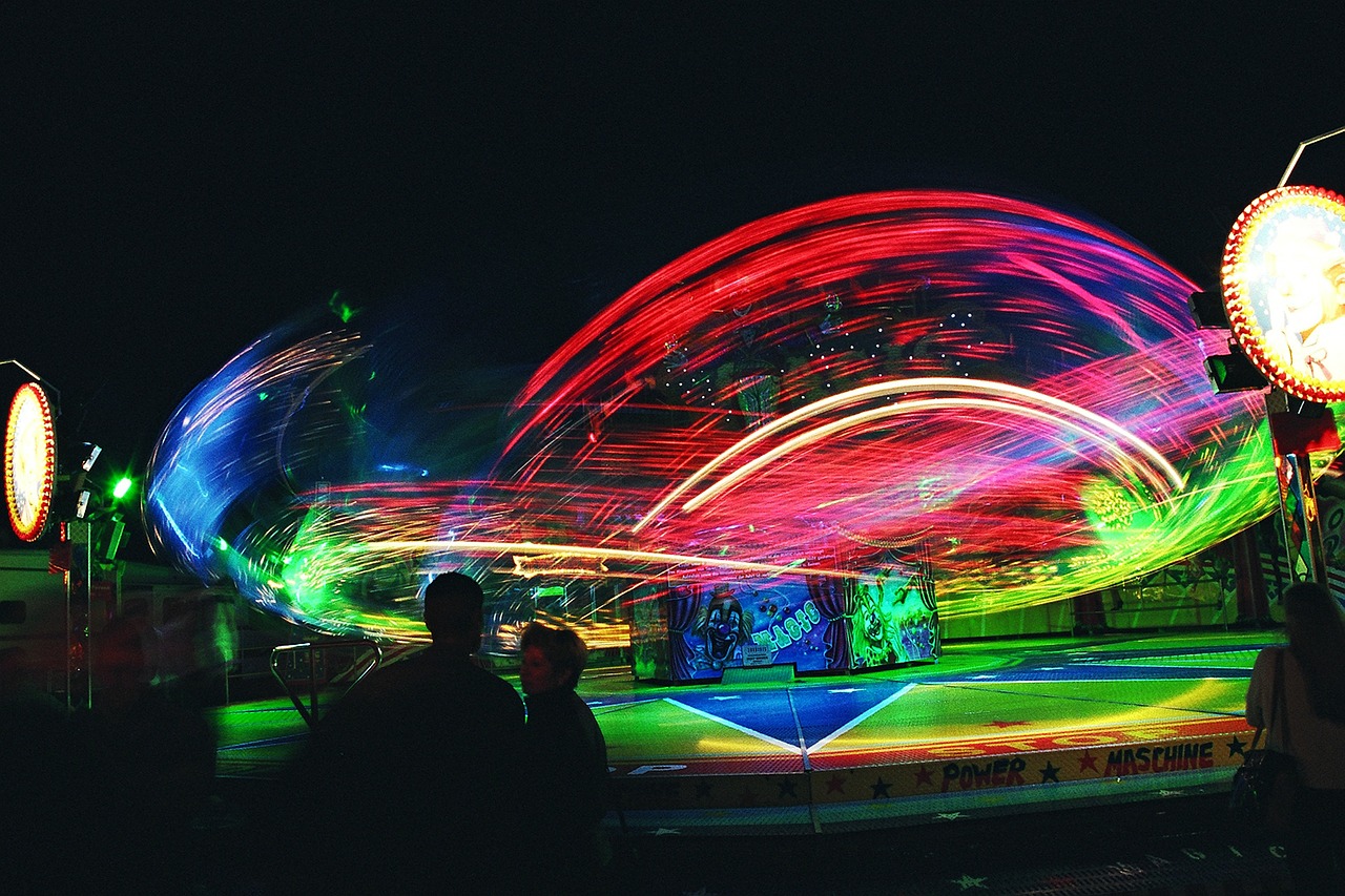 ride carousel motion blur free photo