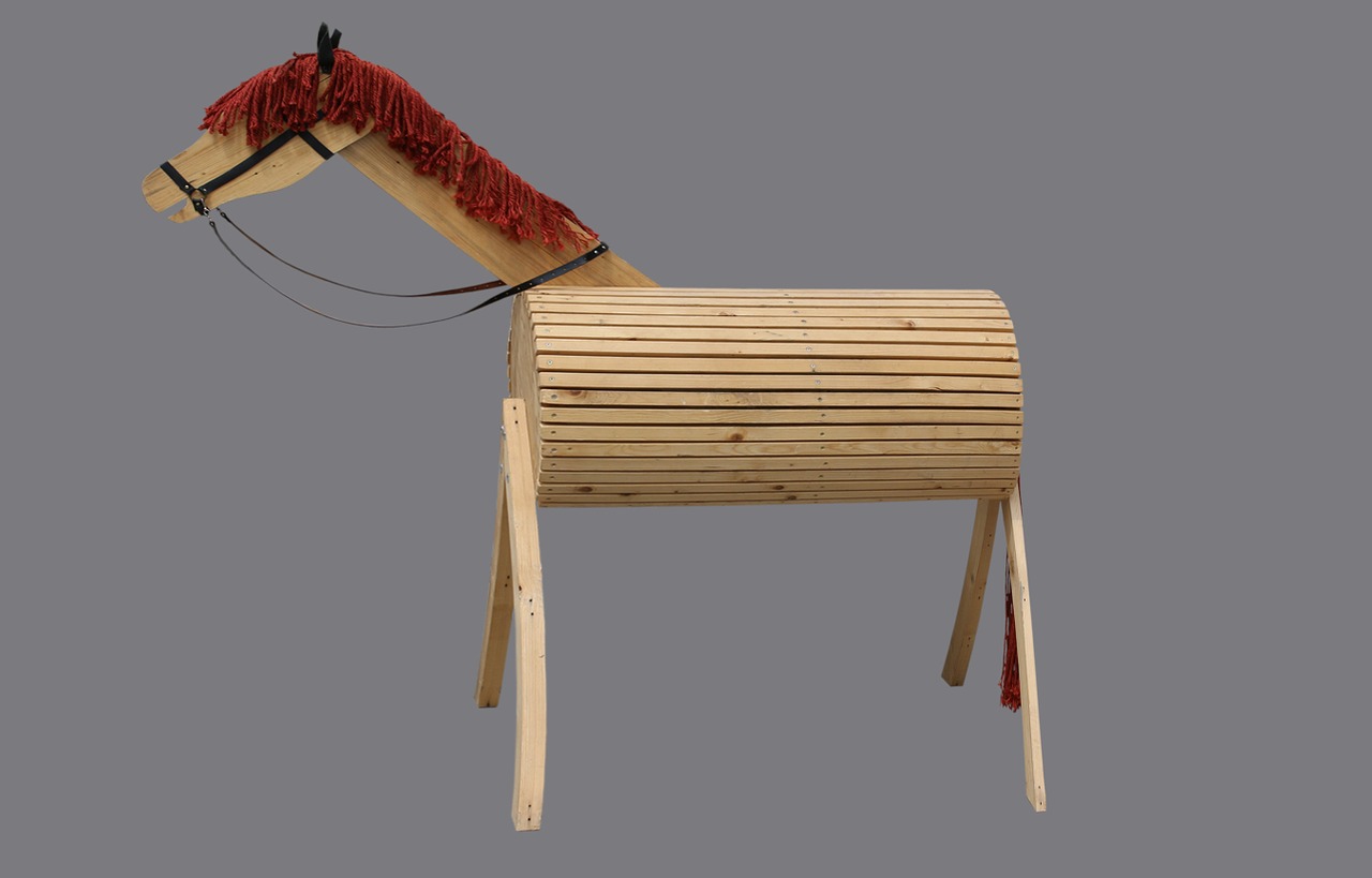 ride horse wooden horse free photo