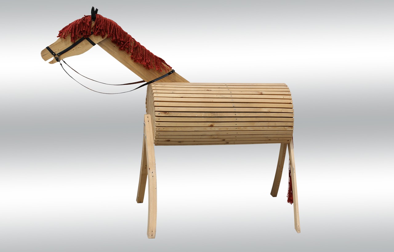 ride horse wooden horse free photo