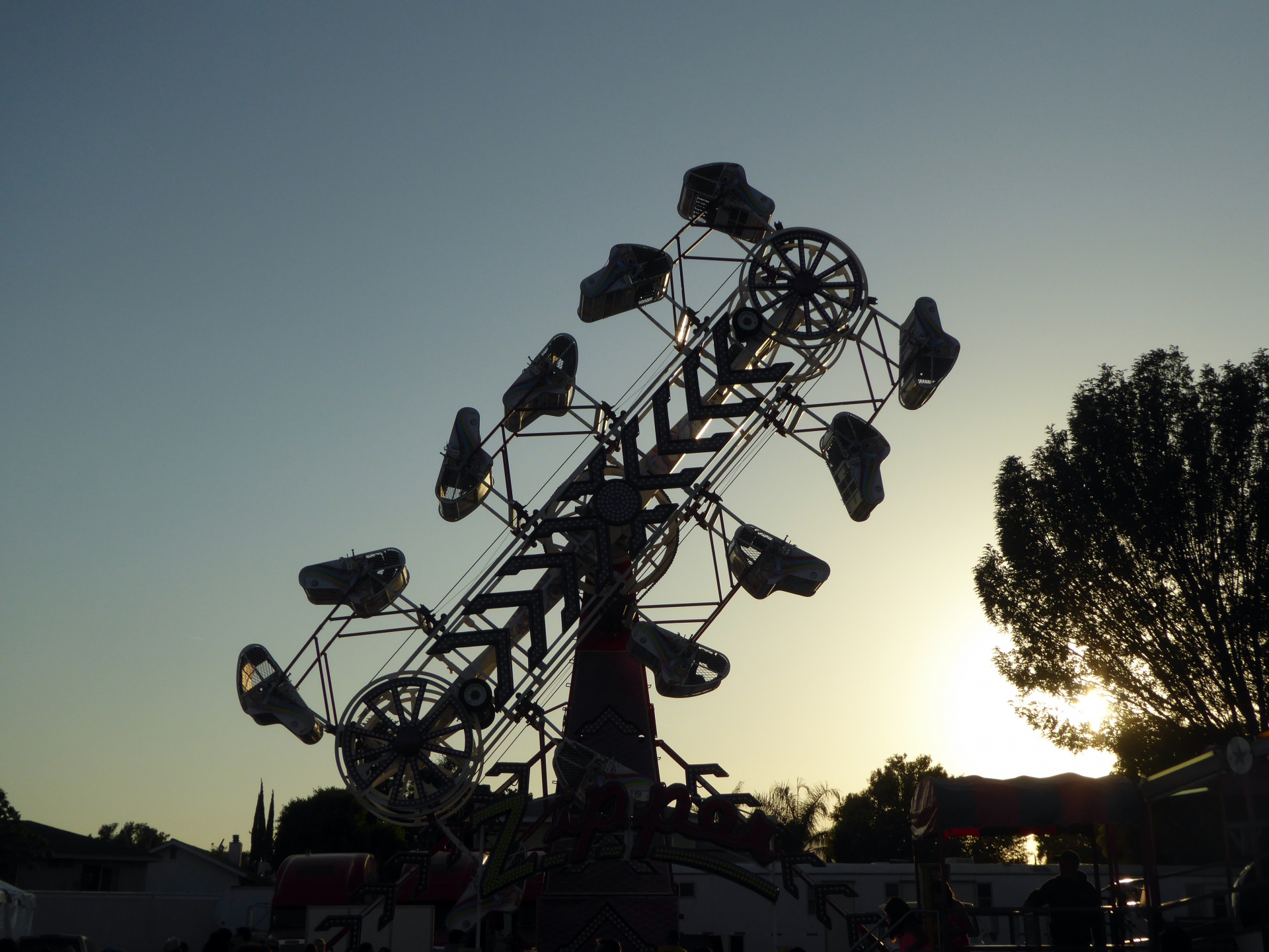 silhouette carnival ride free photo