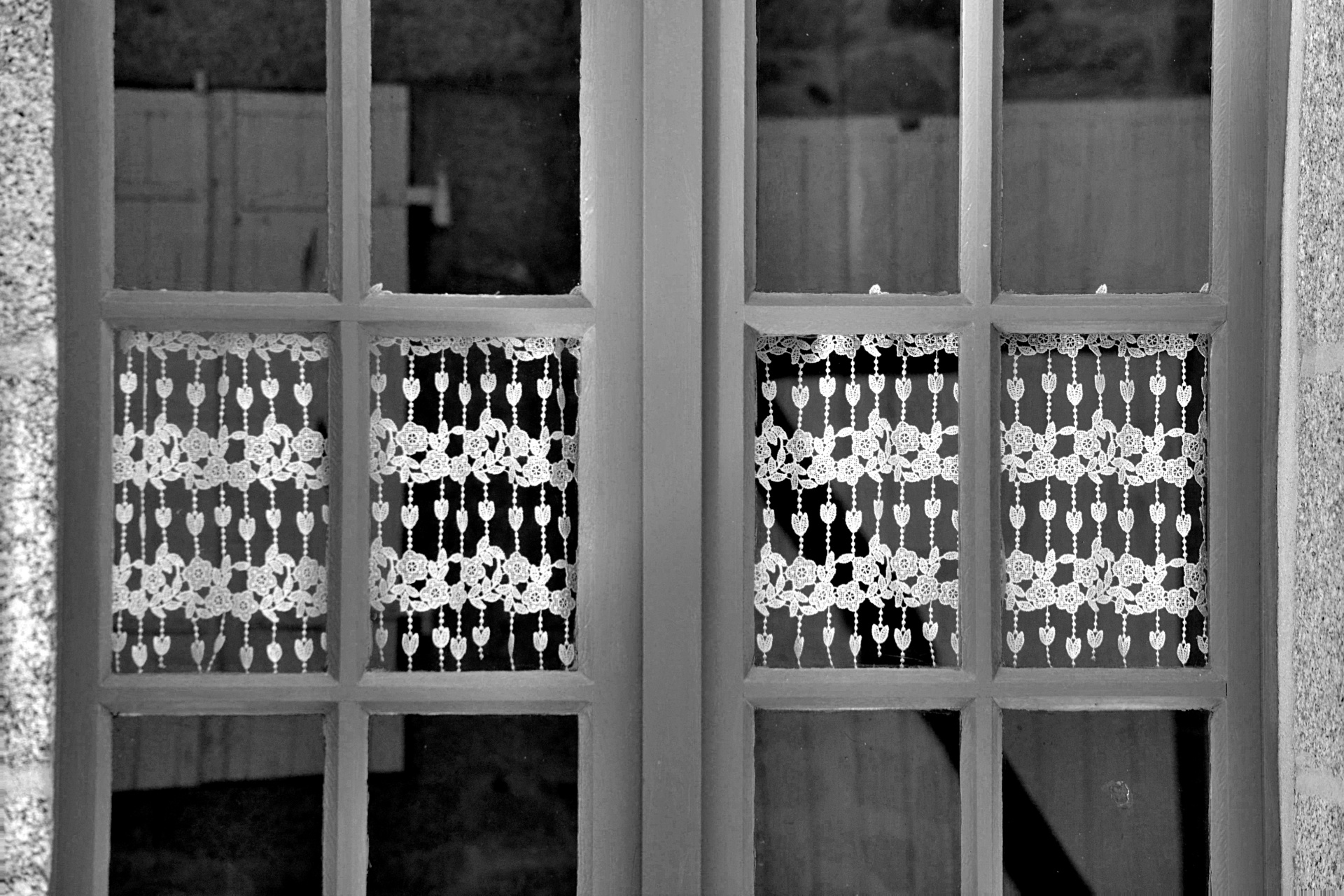 curtains window black white free photo