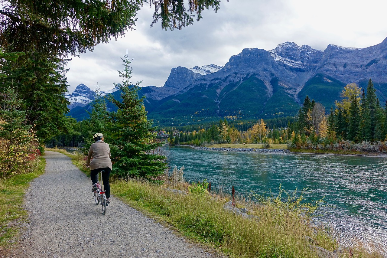 rider rural river free photo