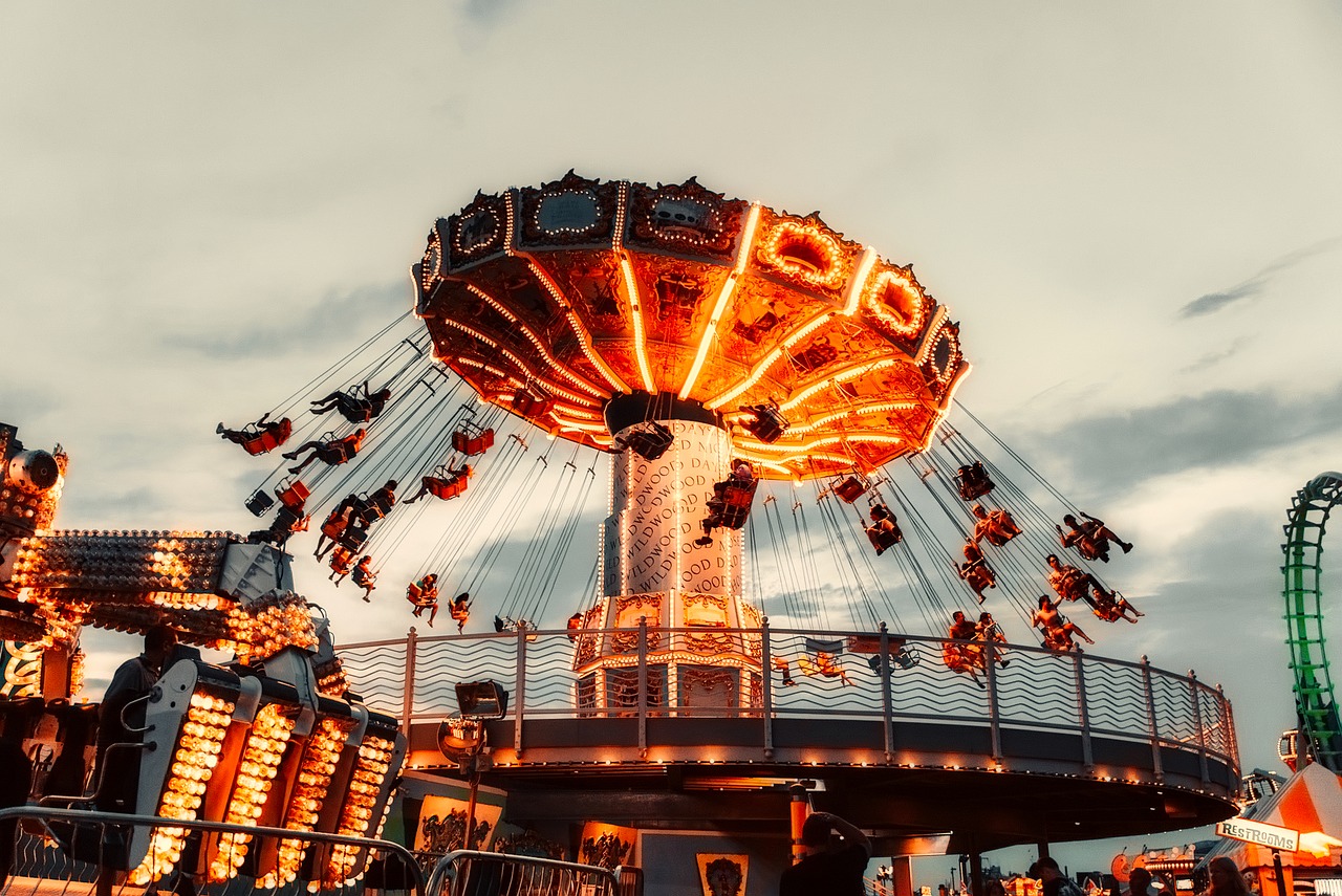 rides amusement park sky free photo