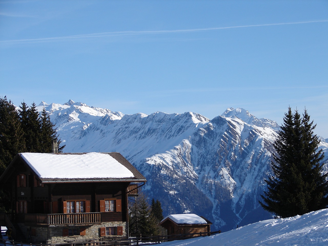 riederalp winter mountains free photo