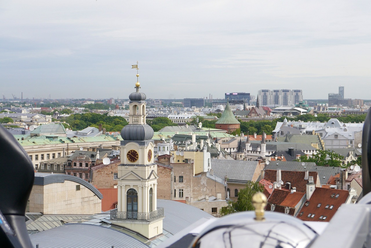 riga rooftops church free photo