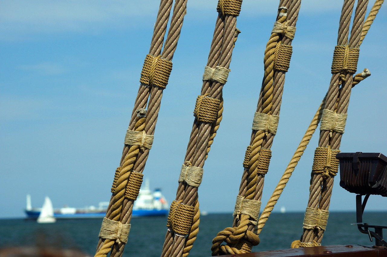 rigging ropes cog ship free photo