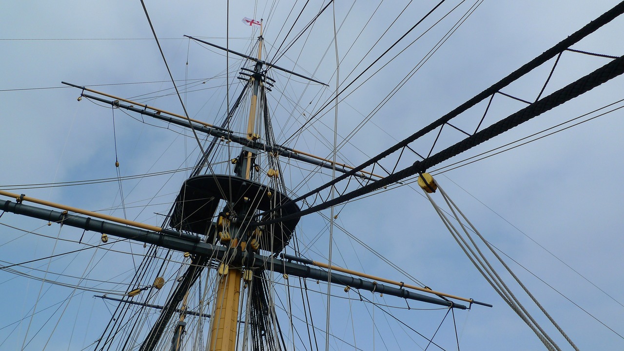 rigging sailing ship rope free photo