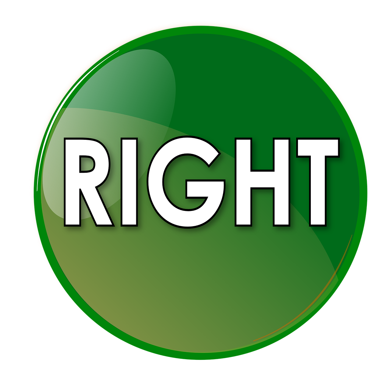 right button green free photo