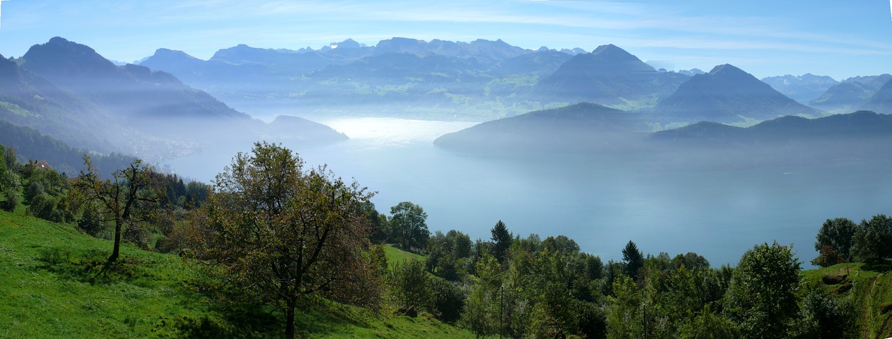 rigi panorama lake lucerne region free photo