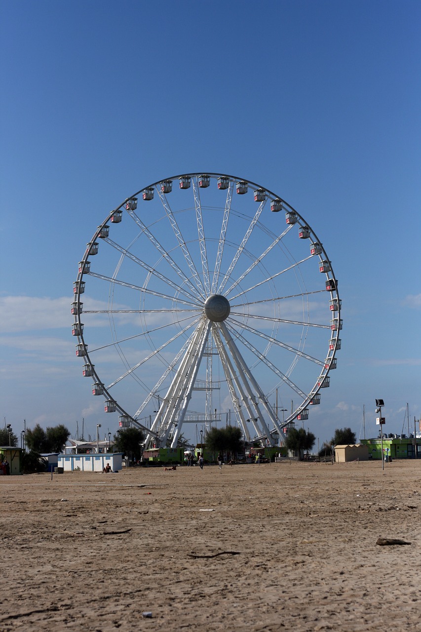 rimini sea ferris wheel free photo