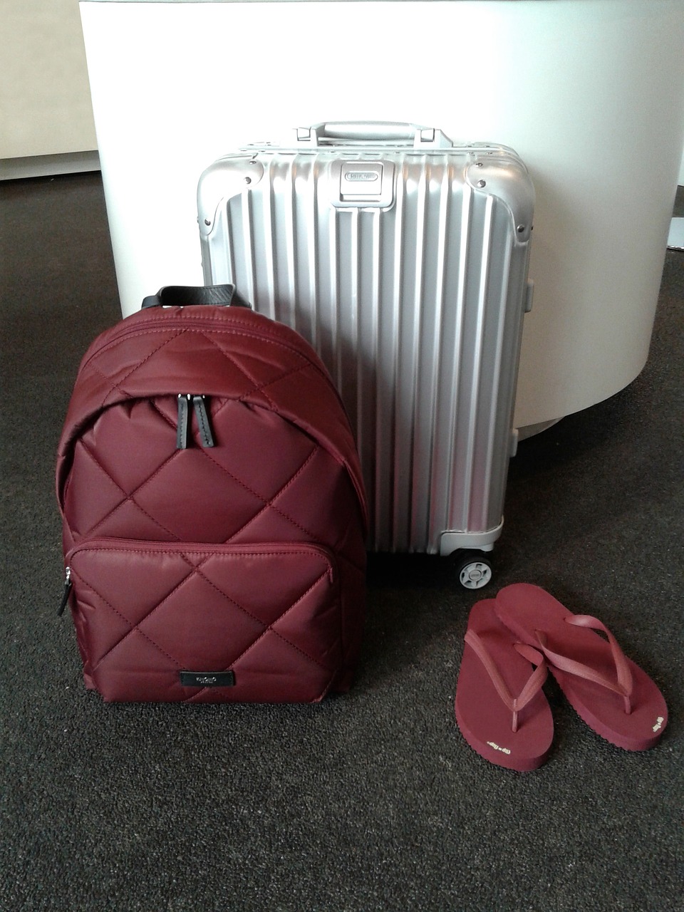 flip flops luggage backpack free photo