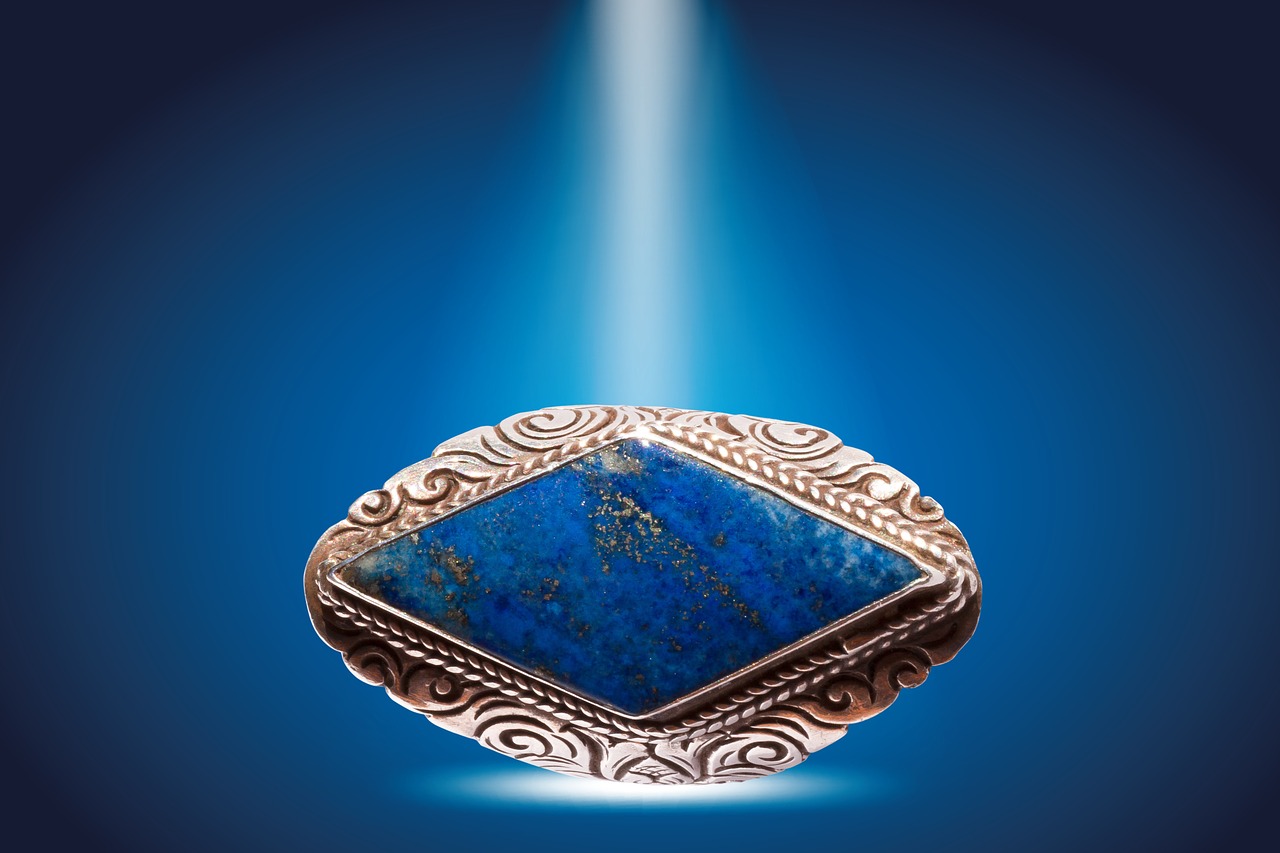 ring silver lapis lazuli free photo
