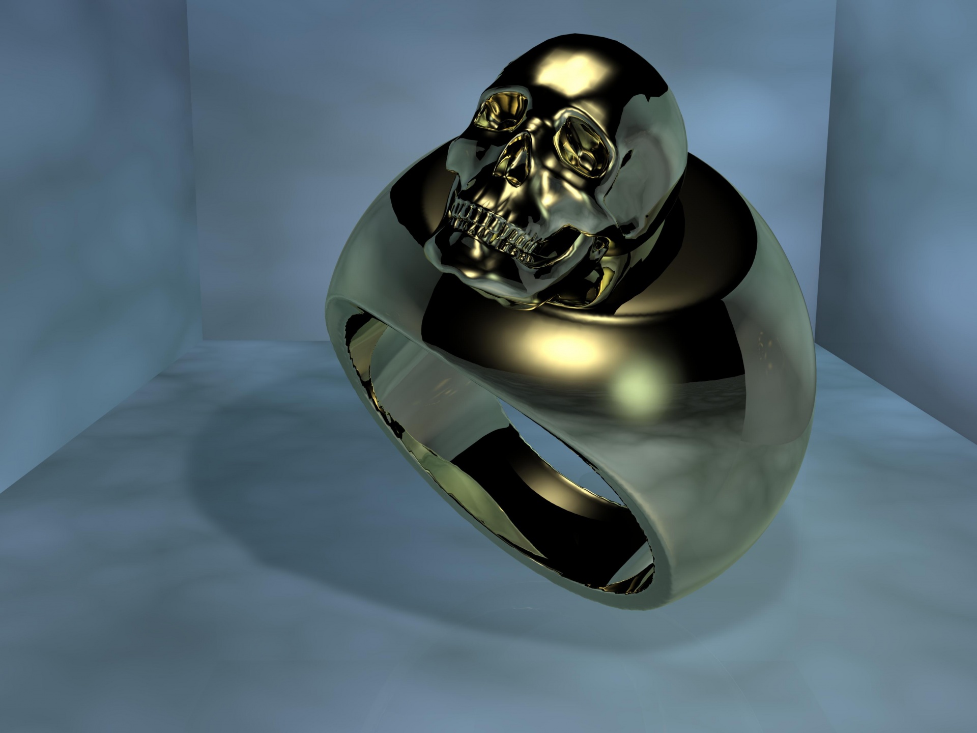 ring gold skull free photo