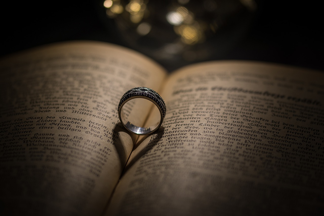 ring heart book free photo