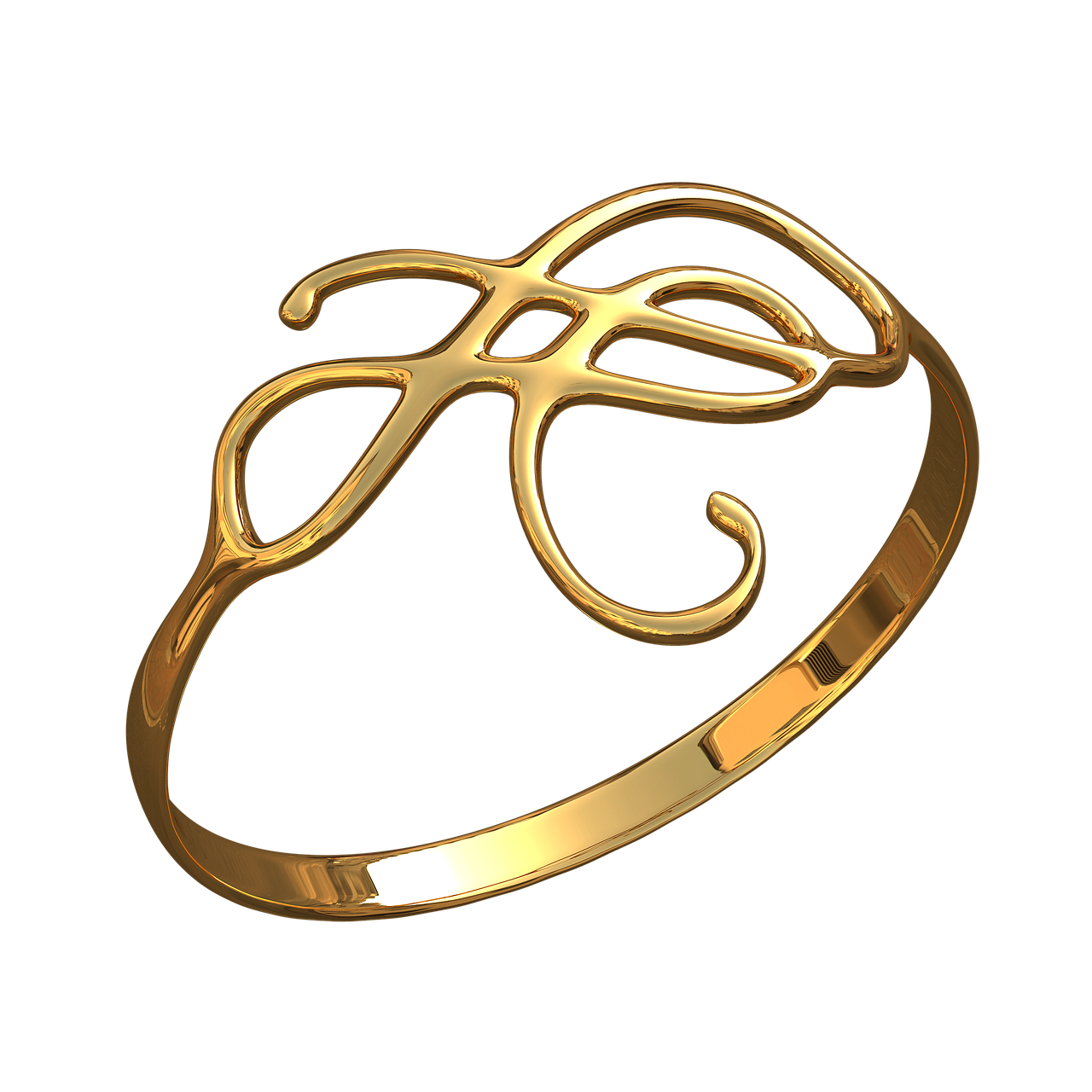 ring with ornament  ornament  gold free photo
