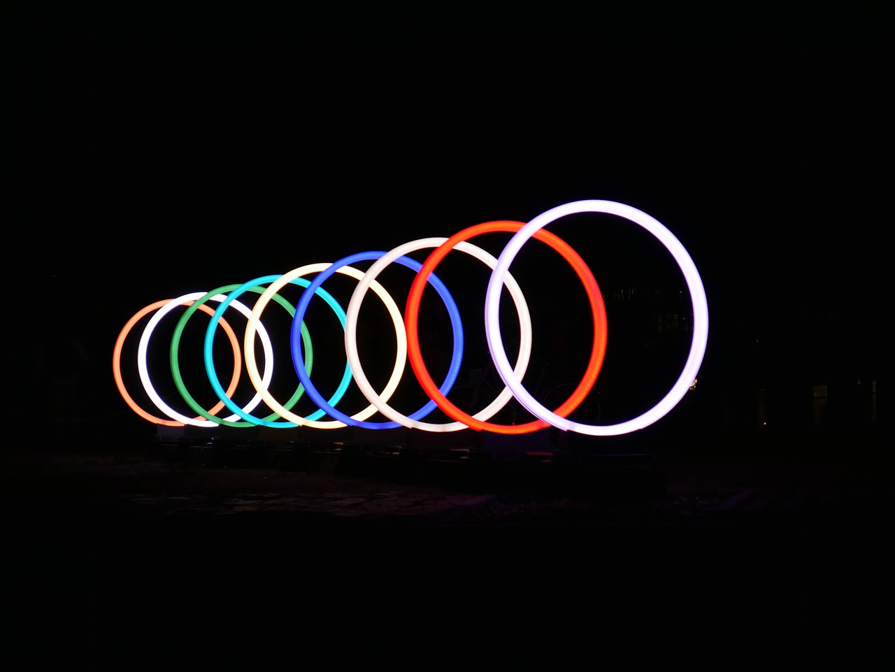 rings lit light free photo