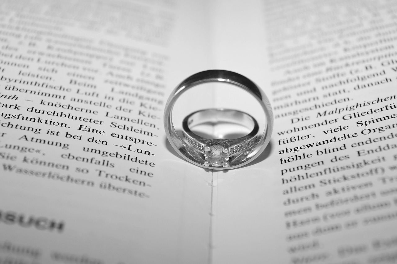 rings book blancoynegro free photo