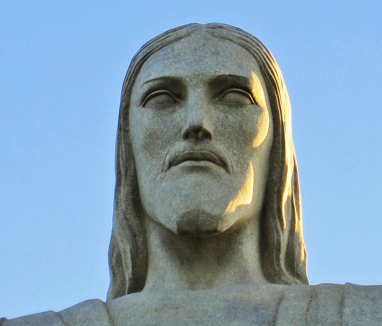 rio de janeiro head of cristo redentor christ the redeemer statue free photo