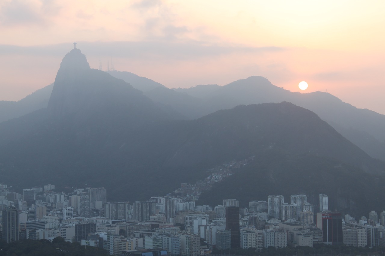 rio de janeiro vacation sunset corcovado free photo