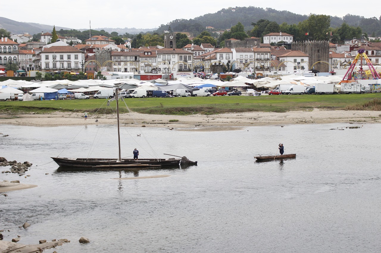 rio lima boat minho free photo