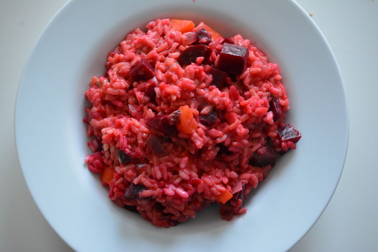 risotto beetroot eat free photo