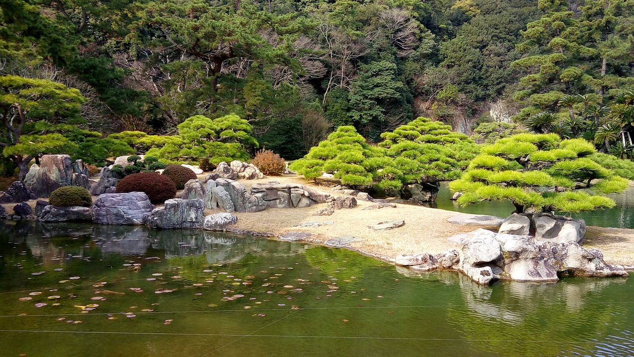 ritsurin garden shikoku japan free photo