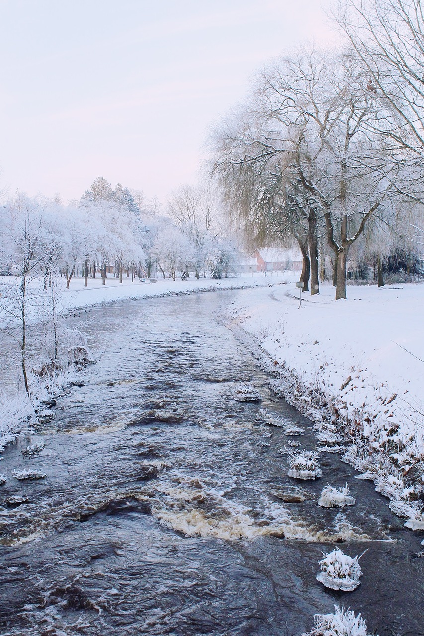 river wintry winter free photo