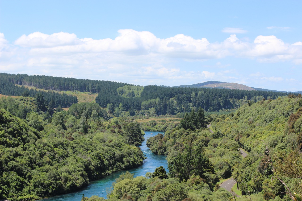 river new zealand green free photo