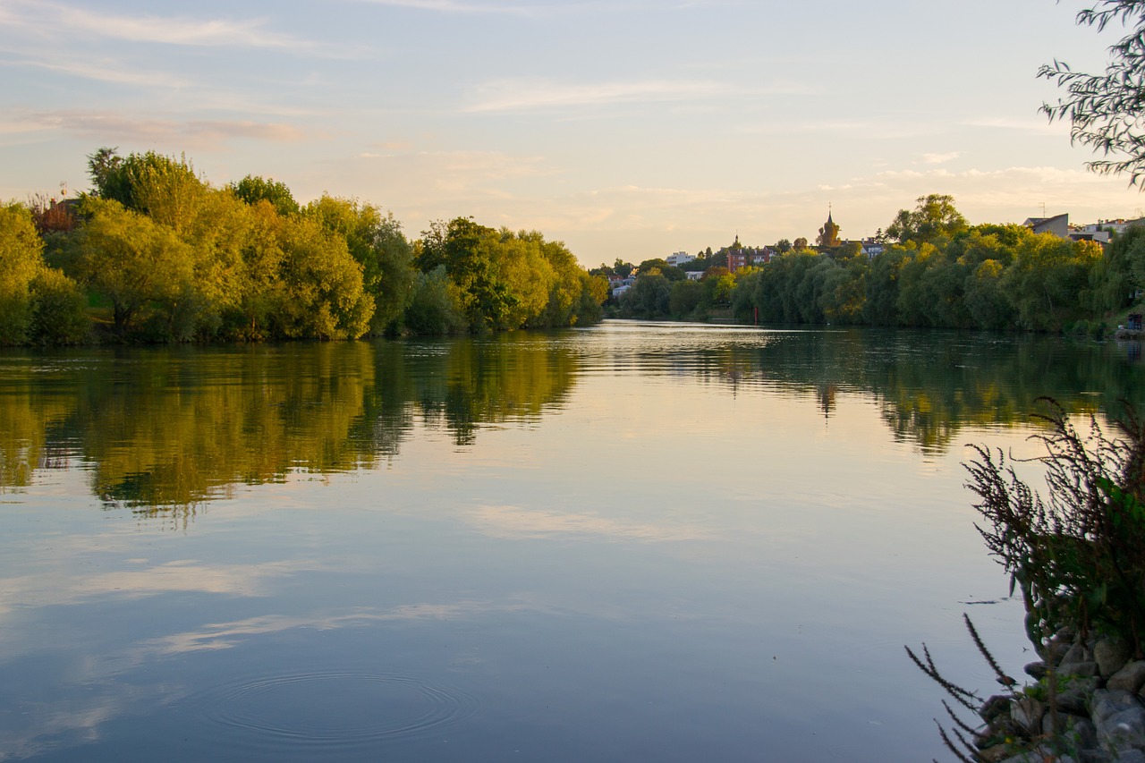 river evening water free photo