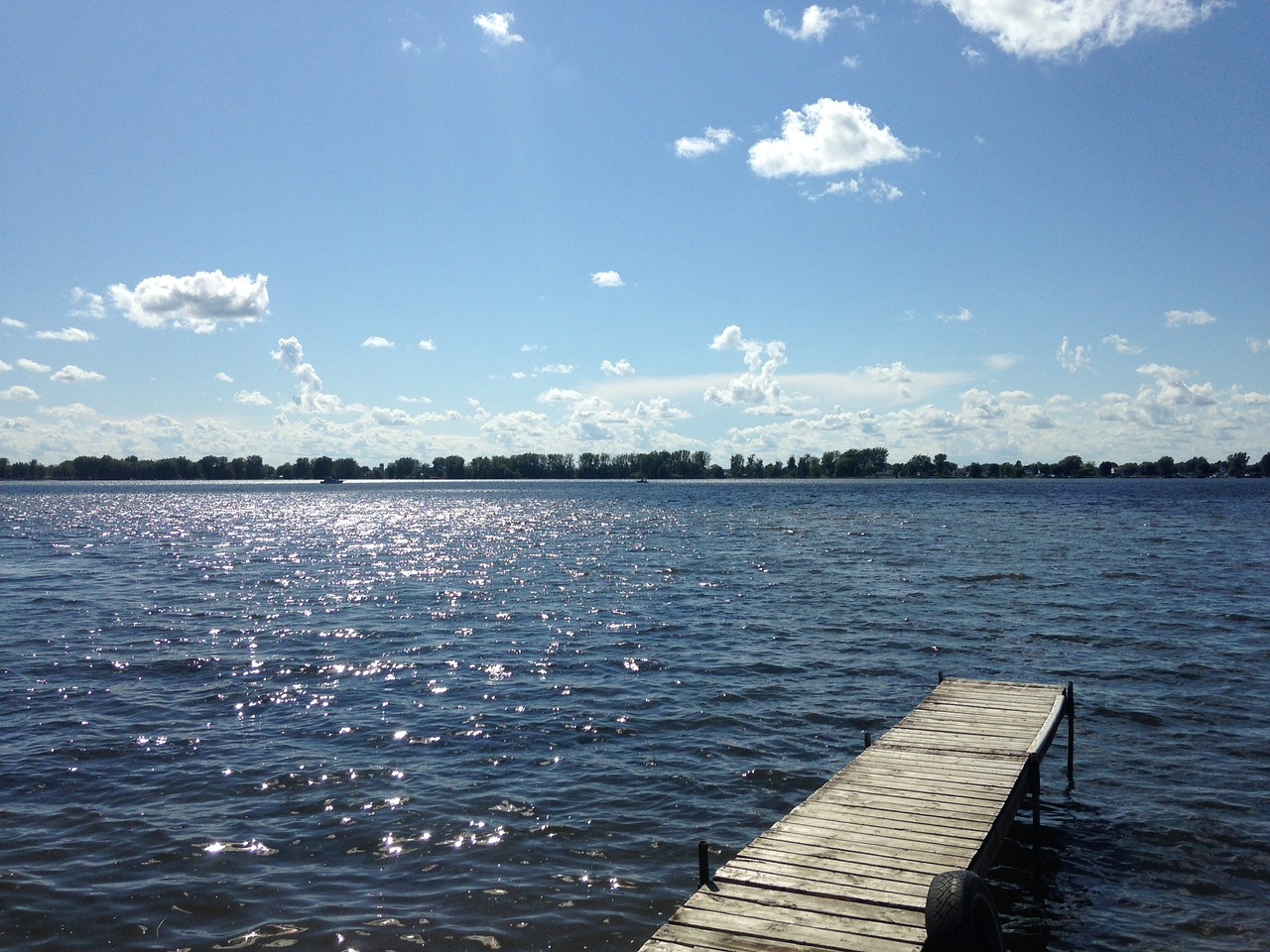 richelieu river wharf sky free photo