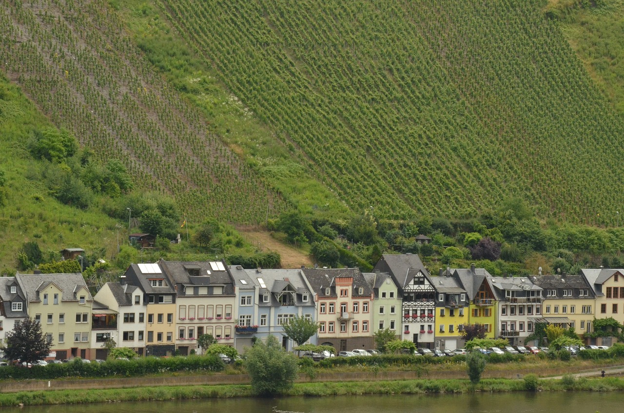 river moselle houses free photo