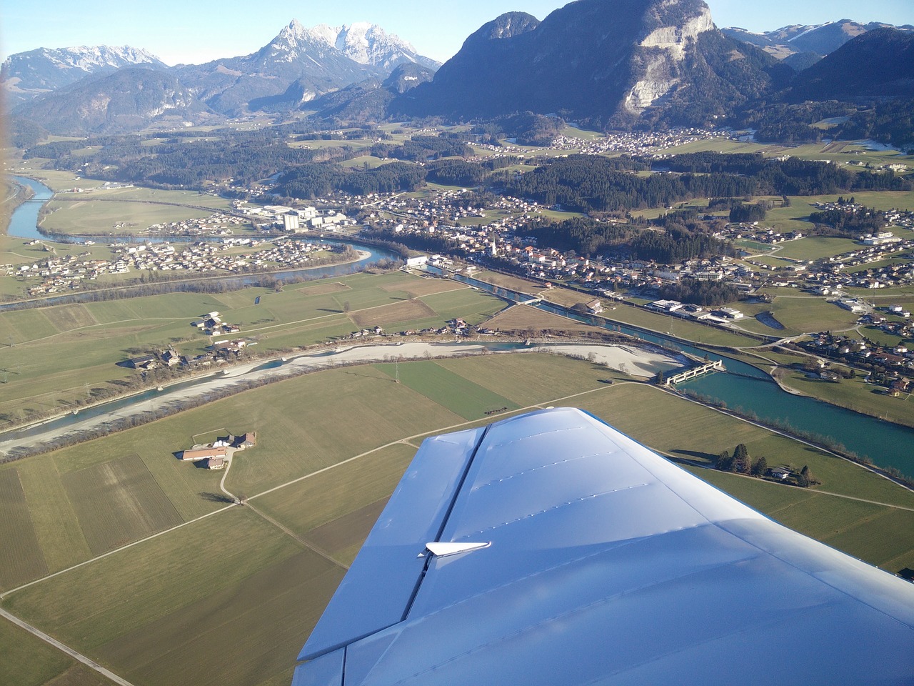 river mountains wing free photo