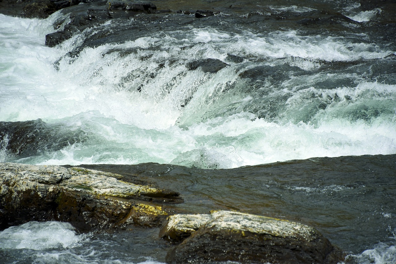 river raging water free photo