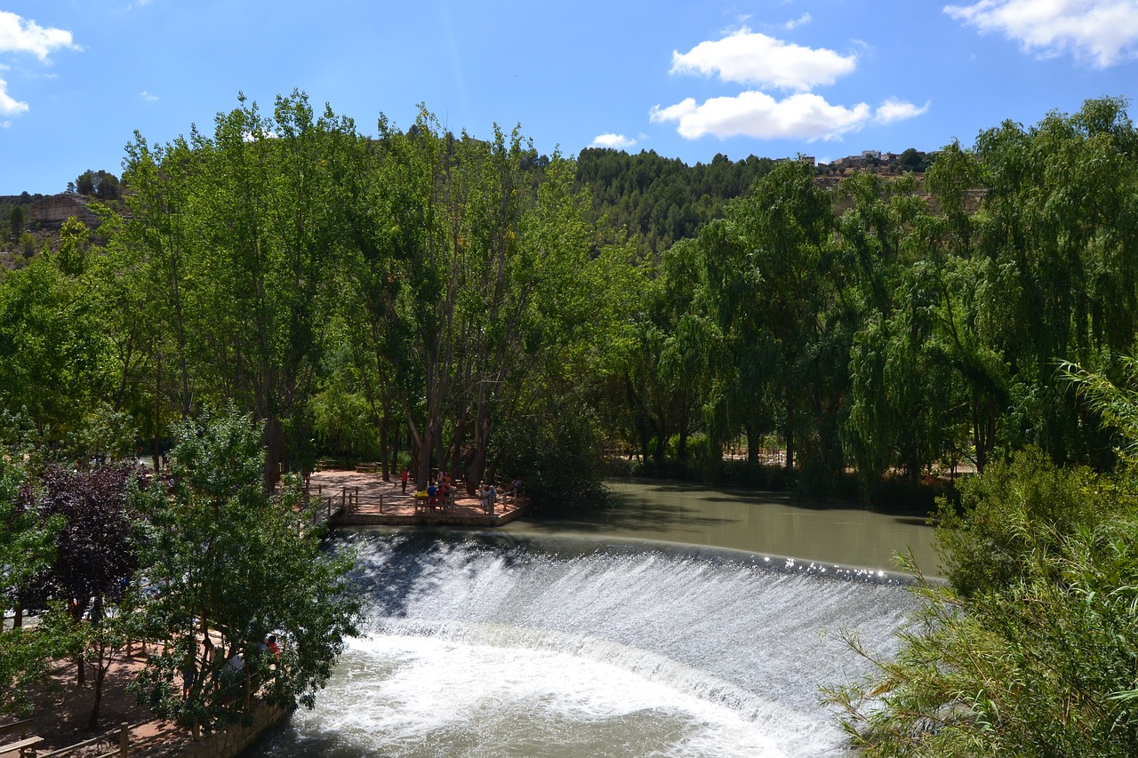 river jucar waterfall free photo