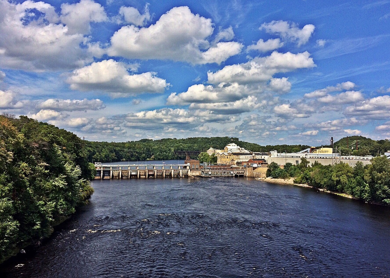 river dam bridge free photo