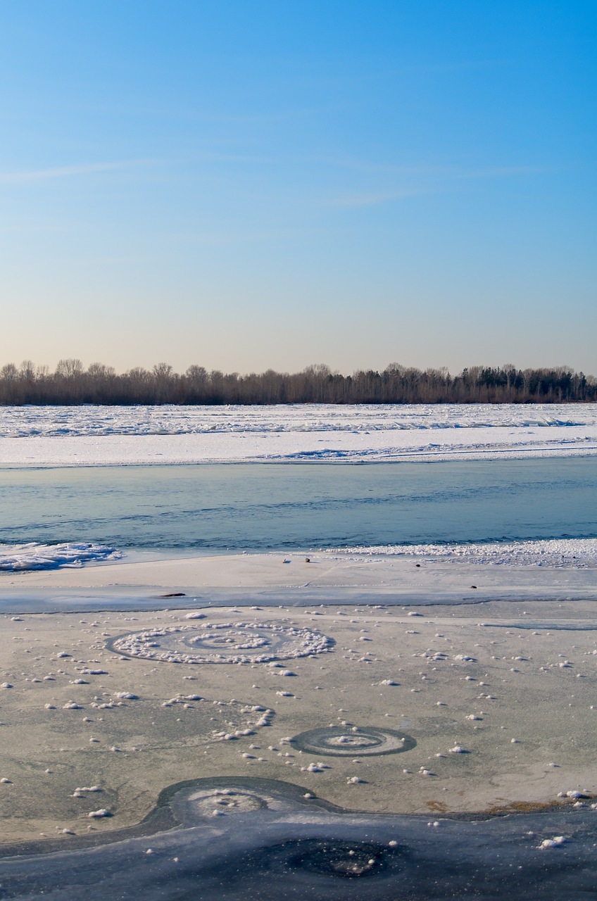 river beach winter free photo