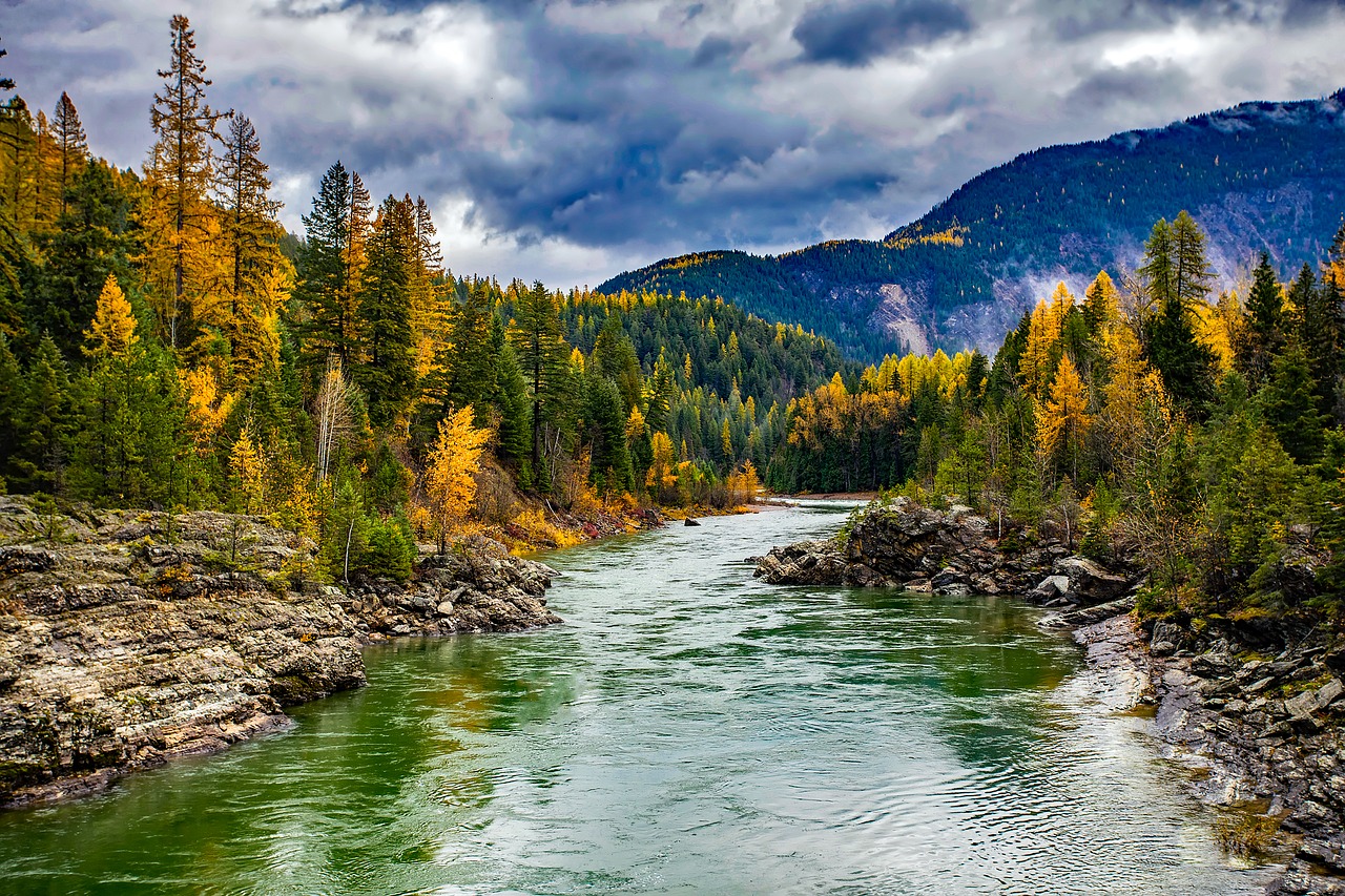 river glacier national park montana free photo